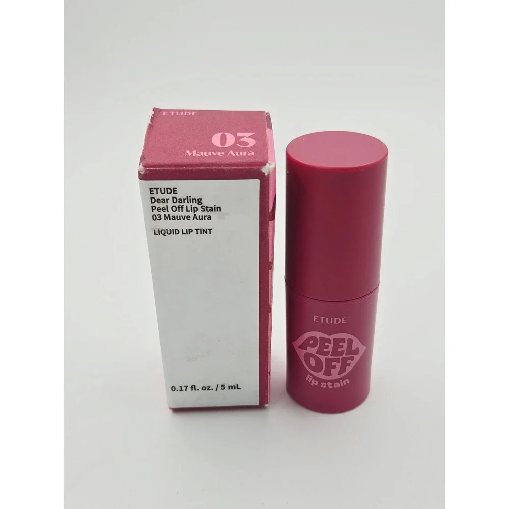 Etude Dear Darling Peel Off Lip Stain 03 Mauve Aura Liquid Lip Tint 5ml NEW